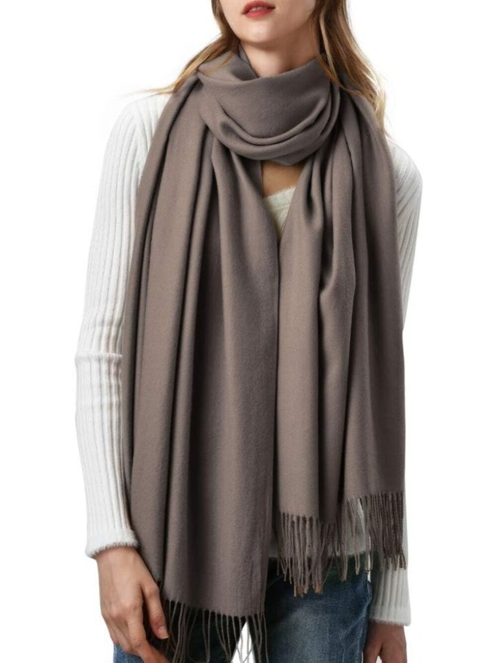 〽️Women's Shrimp Evening Dresses Blanket Imported Pashmina Shawl Scarves